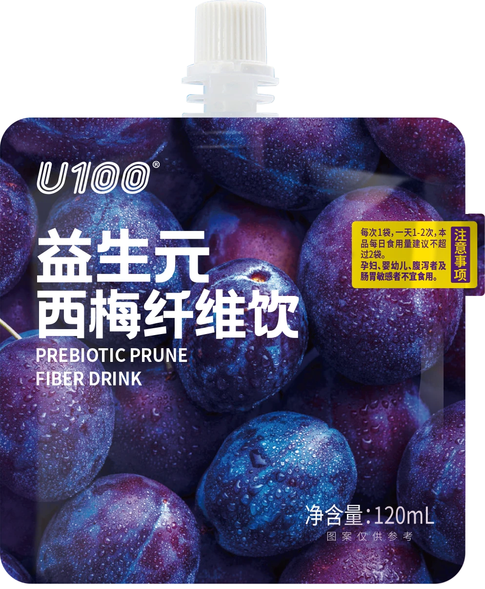 U100 Prebiotic prune fiber fruit drink 120ml
